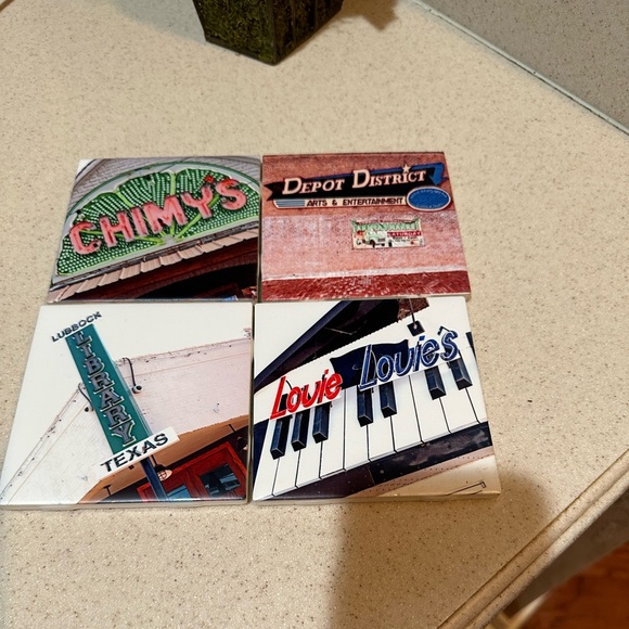 South Austin Gallery coaster Tiles-set of 4: Lubbock Texas themed - Picture 8 of 8